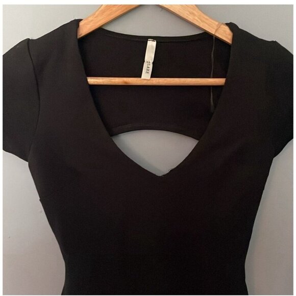 Women's Black Mini Lace-Up Bodycon Dress Size XS – Clubwear VG - Picture 2 of 5